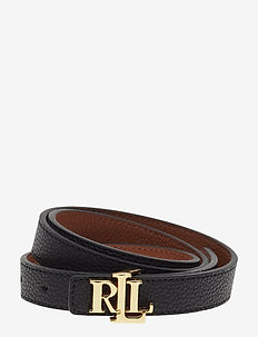 Reversible Leather Belt - bælter - black/lauren tan