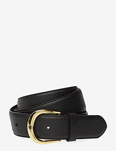 Pebbled Leather Belt - BLACK