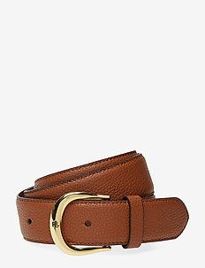 Pebbled Leather Belt - belts - lauren tan