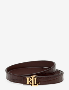 Reversible Leather Belt - skärp - lauren brown