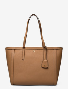 Crosshatch Leather Large Clare Tote - shoppers - camel