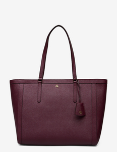 Crosshatch Leather Large Clare Tote - shoppers - garnet