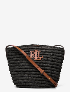 Straw Medium Nicki Crossbody Bag - skuldervesker - black/lauren tan