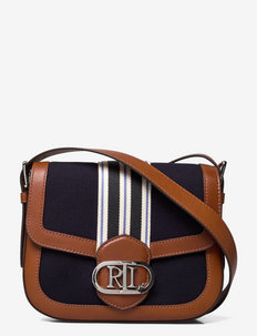 Striped Canvas Medium Addie Crossbody - crossbody bags - lauren navy/natur