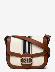 Striped Canvas Medium Addie Crossbody - crossbody bags - natural/lauren ta