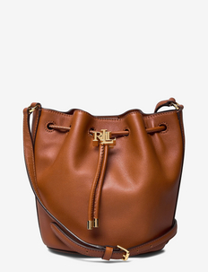 Leather Medium Andie Drawstring Bag - maisveida somas - lauren tan