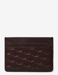 Debossed Leather Card Case - kaarthouders - chestnut brown