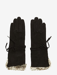 SUEDE-TOUCH GLOVE - BLACK