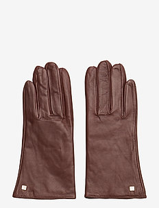 LEATHER-CASHMERE  GLOVE - WINE
