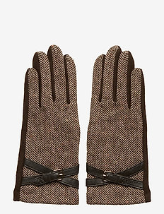 WOOL BLEND-CROSS BELT GLOVE - CLASSIC CAMEL