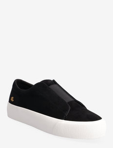 Isla Suede Platform Sneaker - slip-on sneakers - black