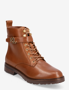 Eldridge Burnished Leather Boot - bottes lacées - deep saddle tan