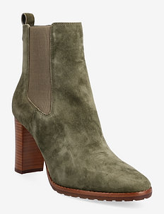 Mylah Suede Bootie - heeled ankle boots - classic olive