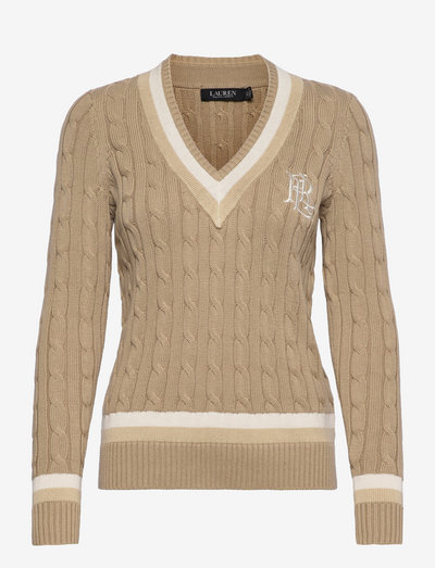 Cable-Knit Cricket Sweater - gensere - brch tn/prchmnt/m