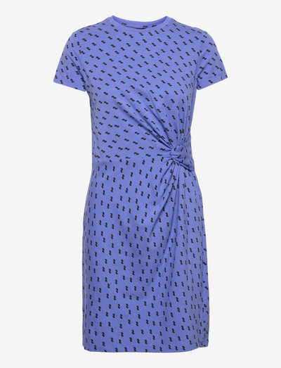 Geometric-Print Jersey Tee Dress - vardagsklänningar - pampelonne blue/b