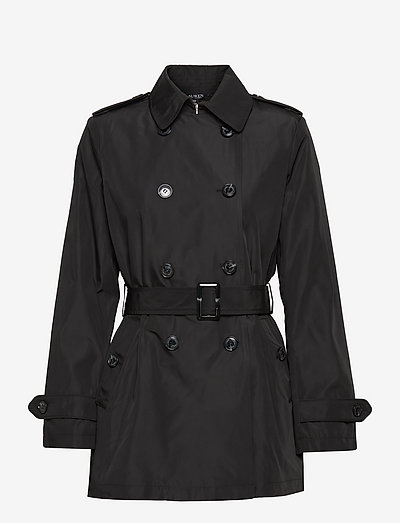 FAUX MEMORY-SHORT CB BLT TRENCH - trenchcoats - black