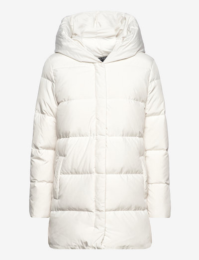 Hooded Down Coat - winter coats - cream
