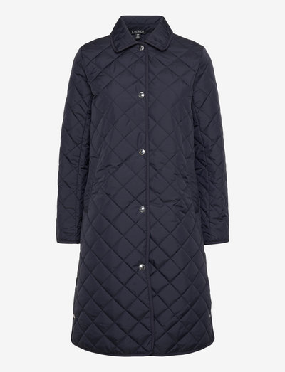 Long Quilted Jacket - quilted jackets - dk navy