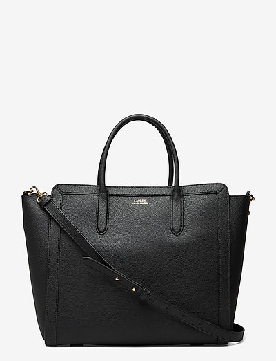 Leather Medium Tyler Tote - shoppers - black