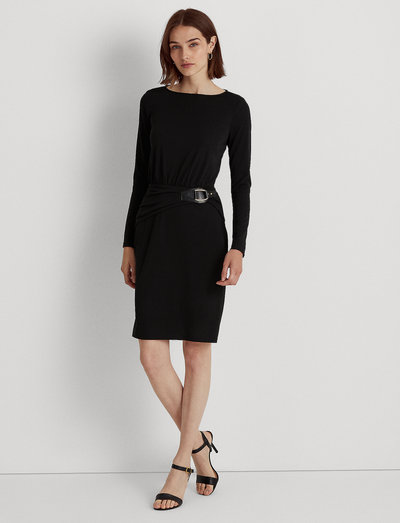 ralph lauren black jersey dress