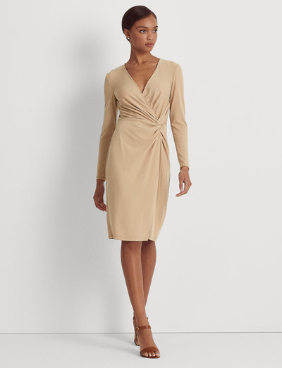 Lauren Ralph Lauren Stretch Jersey Surplice Dress - Short Dresses -  