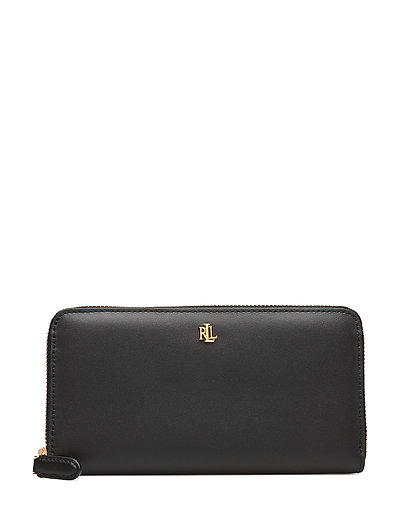ralph lauren leather continental zip wallet