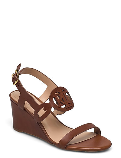 Lauren Ralph Lauren Amilea Burnished Leather Wedge - Sleehakken - Boozt.com