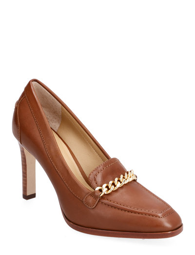 Lauren Ralph Lauren Colleen Burnished Leather Pump - Loafers met hak ...