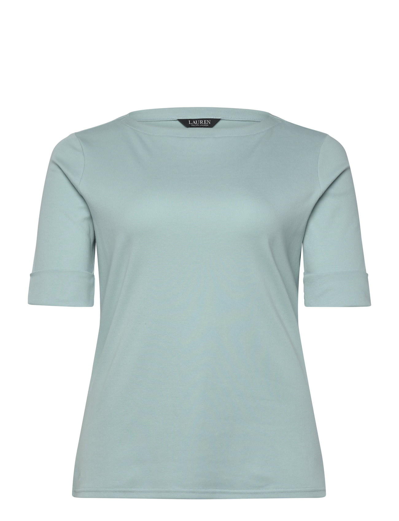 Lauren Women Cotton Boatneck T-Shirt, 46-48, Blue, T-Shirts & Toppe > Kortærmede, Dame