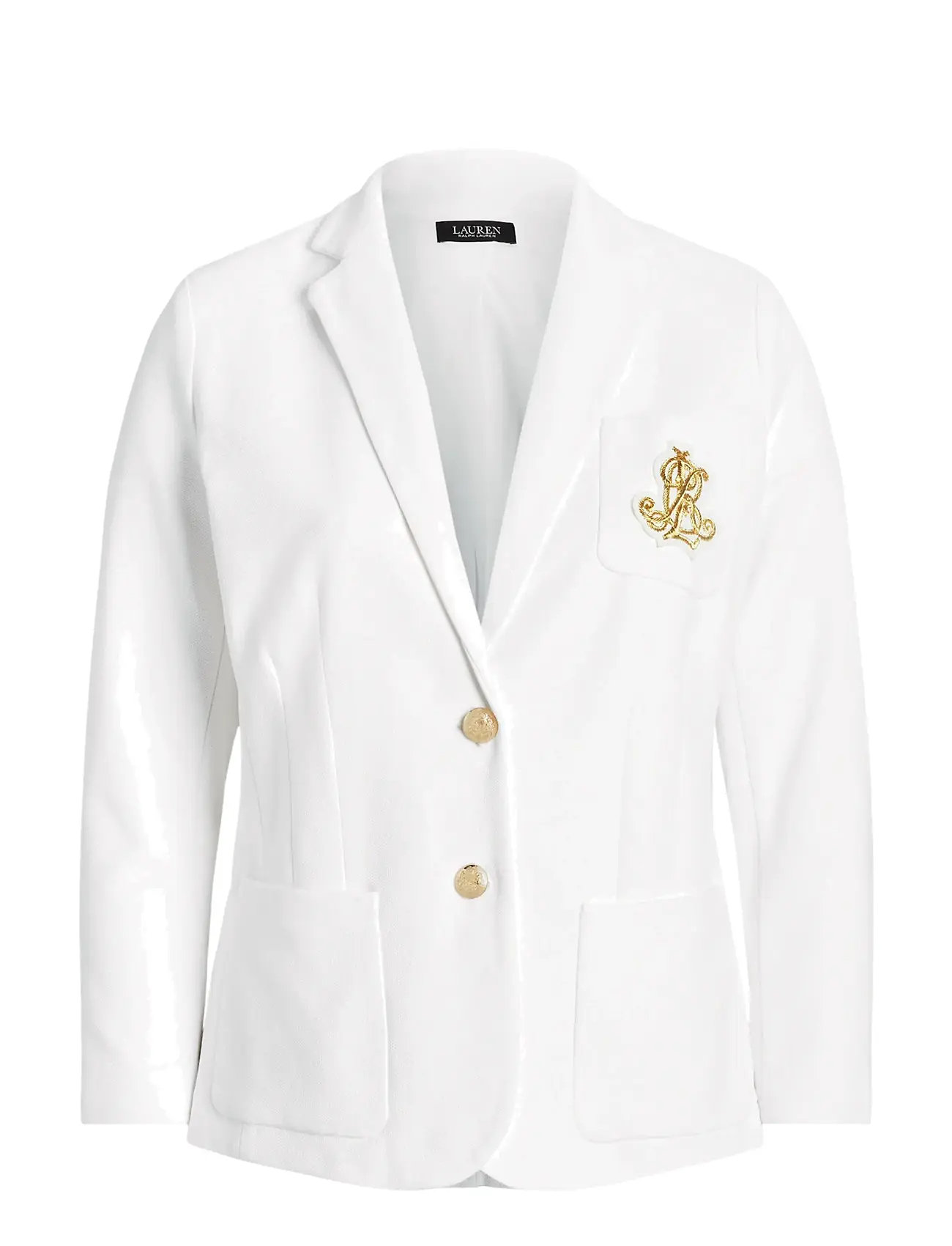 Lauren Women Bullion Jacquard Blazer, 46-48, White, Blazere > Enkeltradede Blazere, Dame