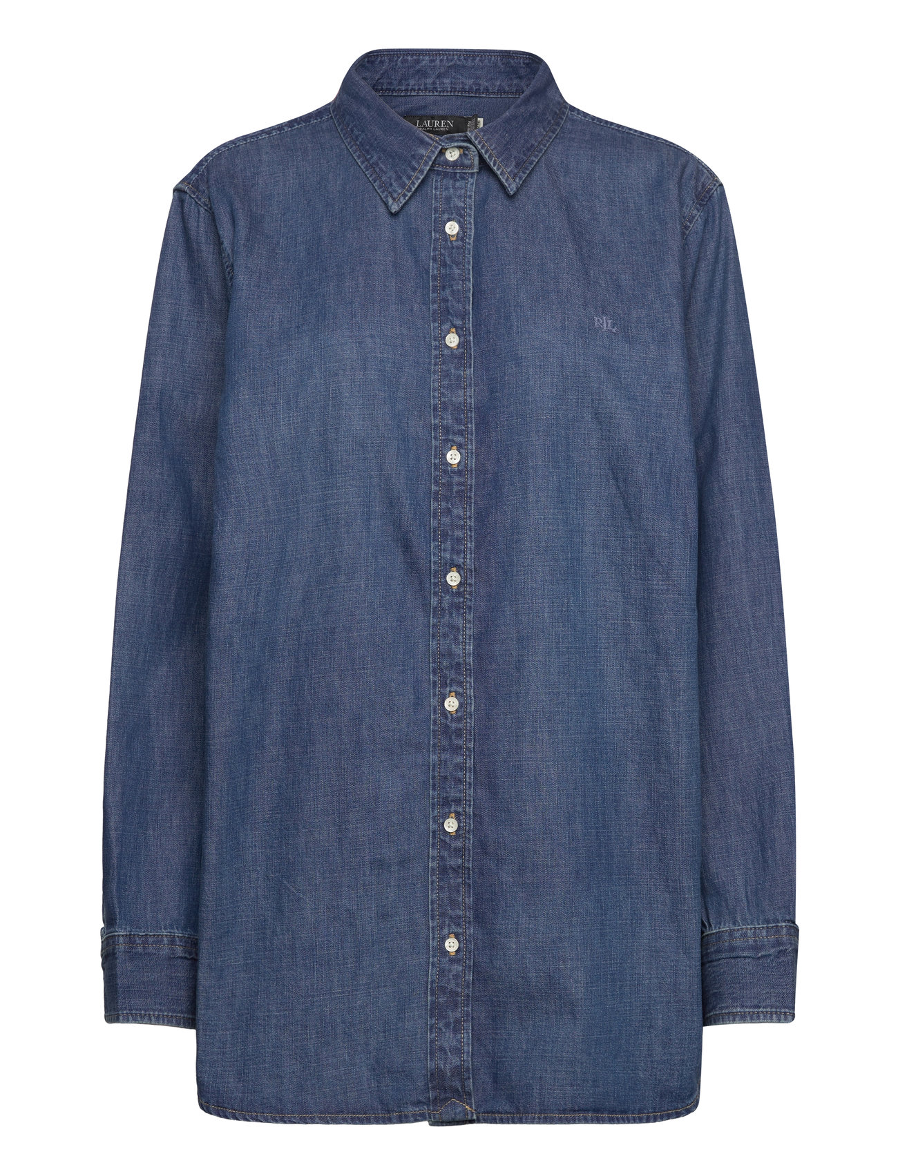 Lauren Women Classic Fit Denim Shirt Blå