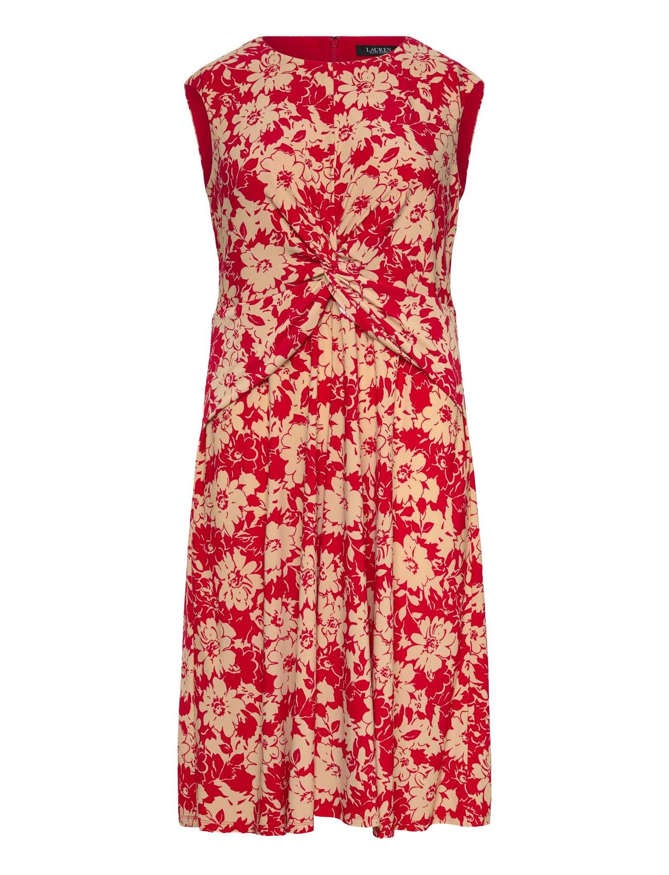 Lauren Women Str Classic Jersey-Knt-Dresses, 52, Red, Kjoler > Knælange Og Midi, Dame