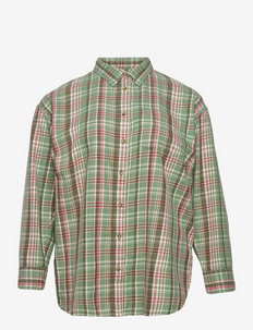 Plaid Cotton Twill Shirt - koszule z długimi rękawami - green multi