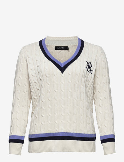Cable-Knit Cricket Sweater - strikkegensere - masc crm/bl lch/f