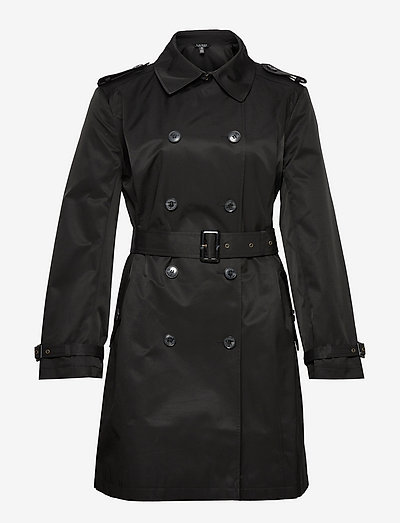 RAIN-DB BELTED TRENCH - trench coats - black