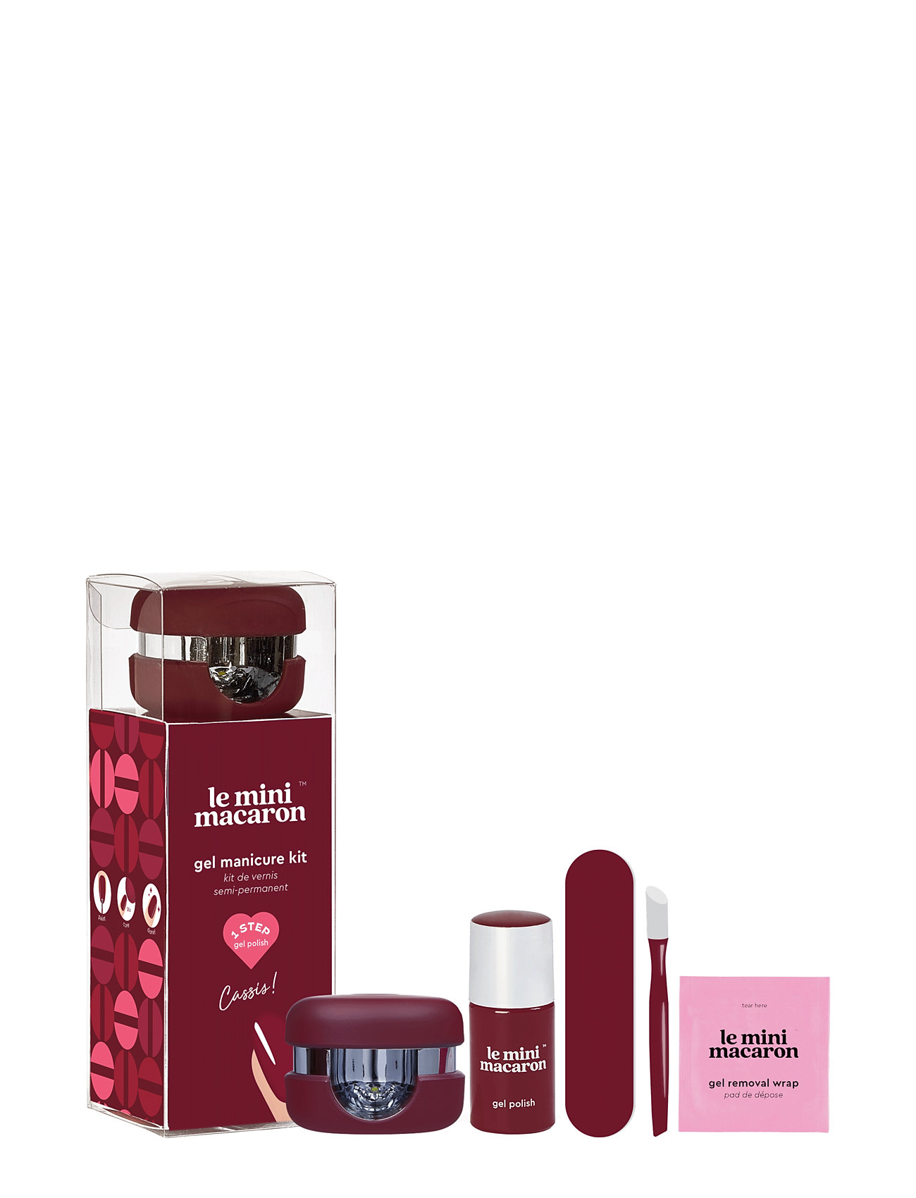 Gel Manicure Kit Cassis Neglelak Gel Red Le Mini Macaron