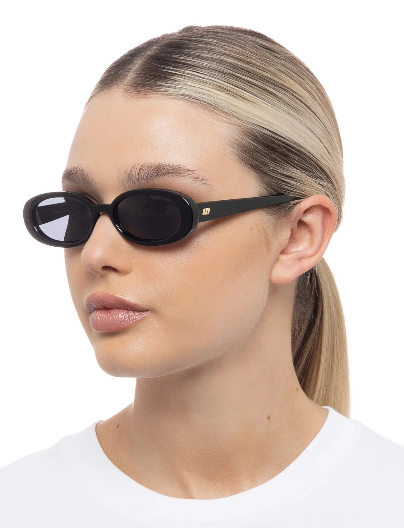 Le Specs Outta Love, One Size, Black, Solbriller > Solbriller Med Rundt Stel, Dame