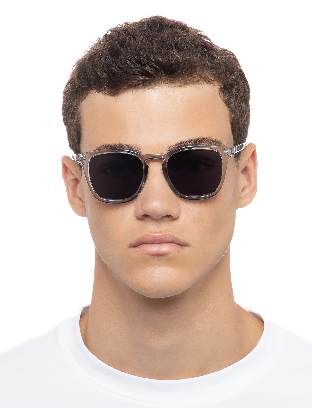 Le Specs No Biggie, One Size, Grey, Solbriller > Wayfarer-Solbriller Med D-Stel, Dame
