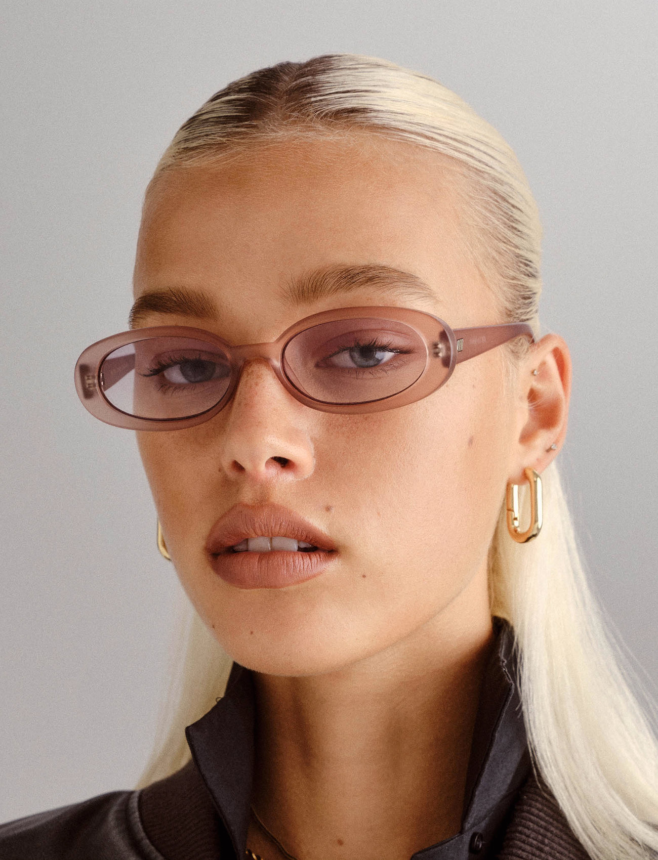 Le Specs Outta Love, One Size, Pink, Solbriller > Solbriller Med Rundt Stel, Dame