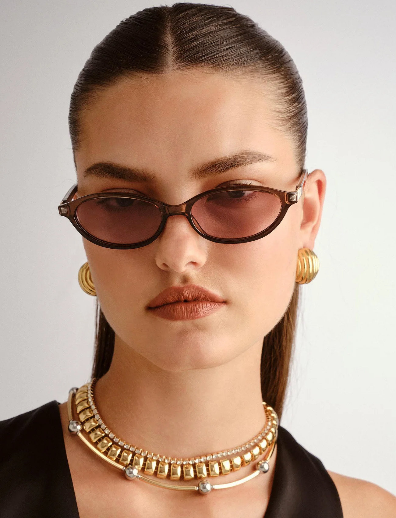 Le Specs Duskfall, One Size, Beige, Solbriller > Katteøjesolbriller, Dame