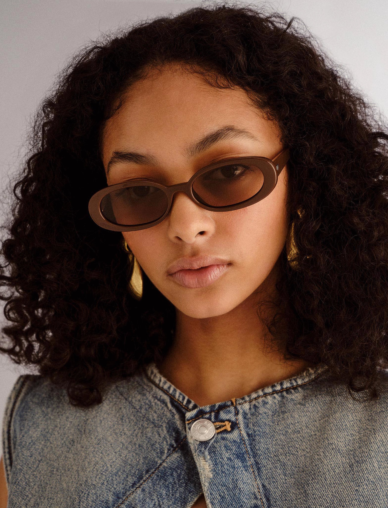 Le Specs Outta Love, One Size, Brown, Solbriller > Solbriller Med Rundt Stel, Dame