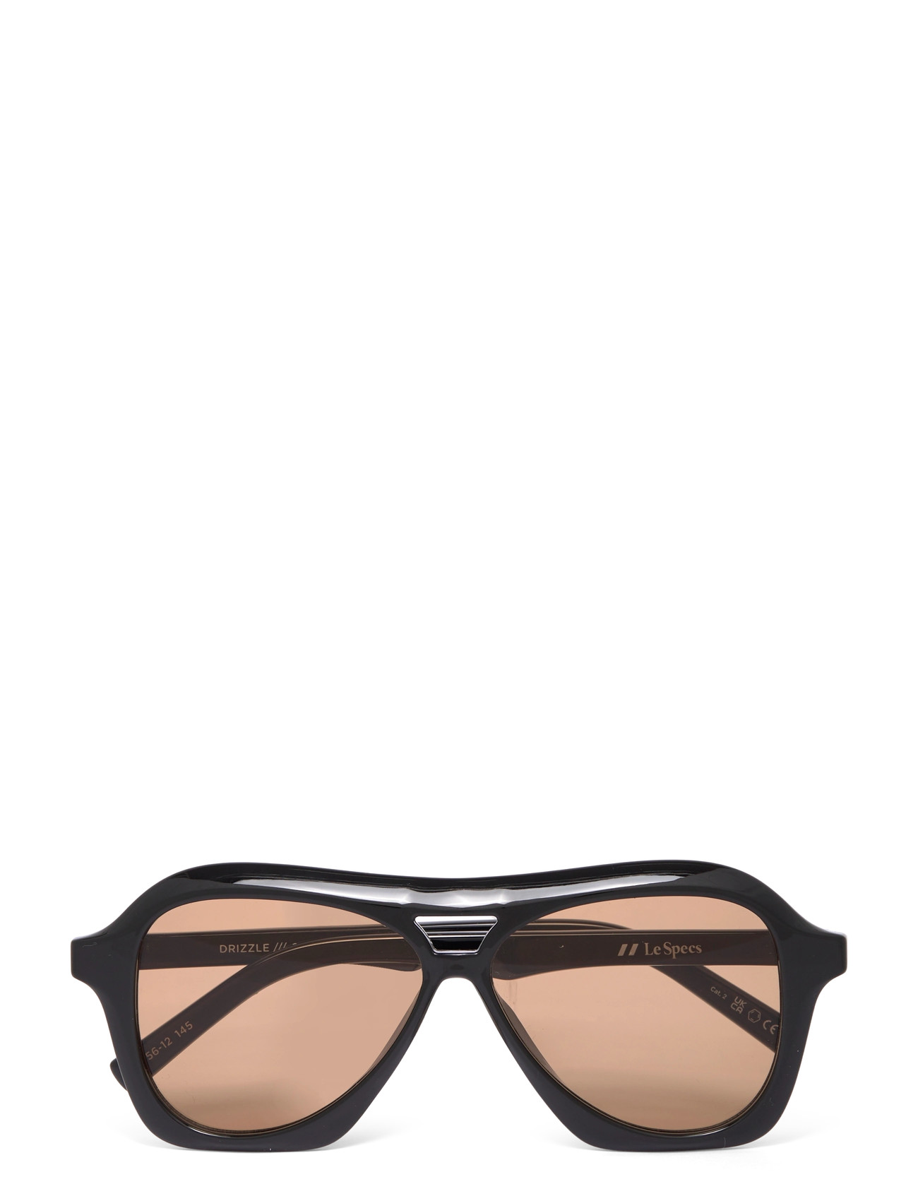 Le Specs Drizzle, One Size, Black, Solbriller > Aviator-Solbriller, Dame