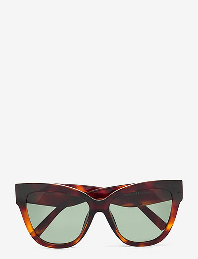 LE VACANZE - okulary przeciwsłoneczne motyl - toffee tort / gold w/ khaki mono *polarized* lens
