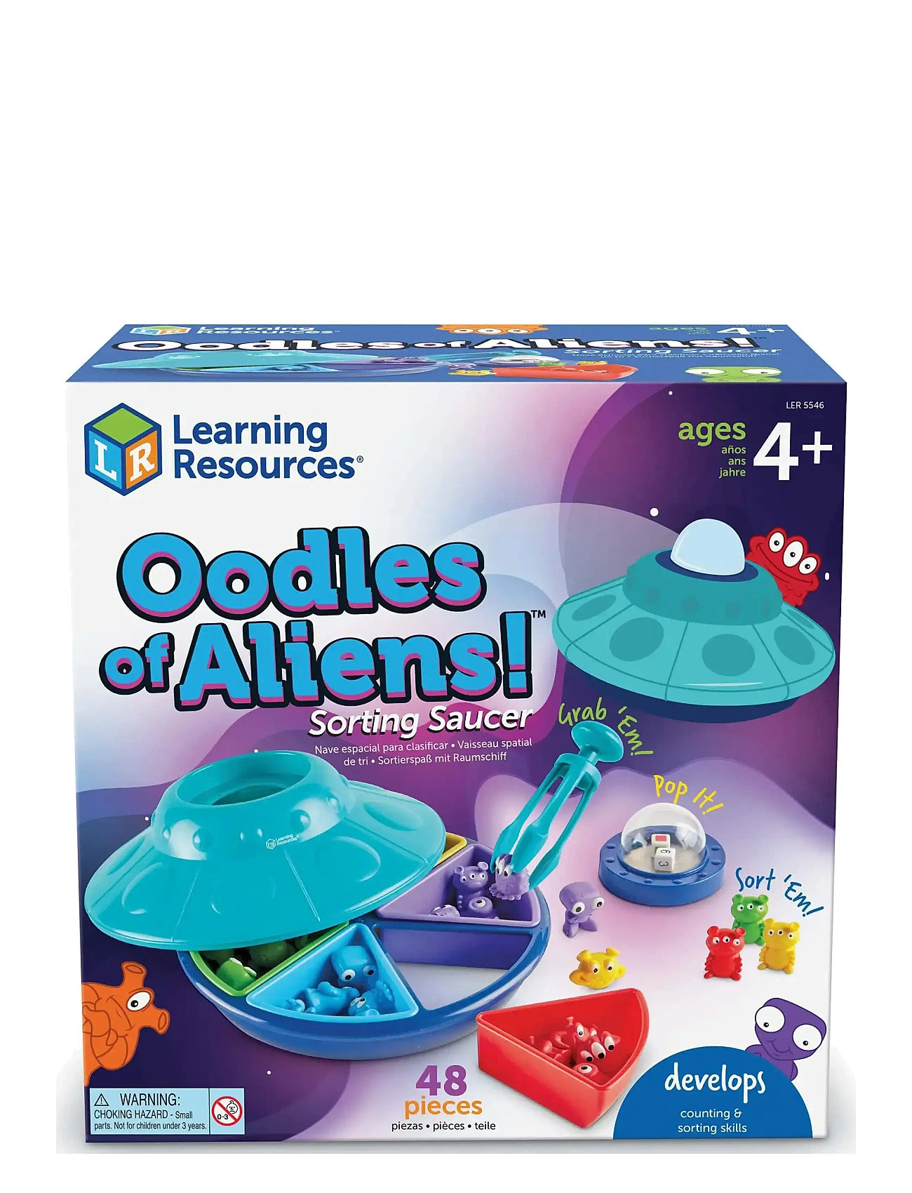 Learning Resources Oodles Of Aliens! Sorting Saucer, One Size, Multi/patterned, Educational Legetøj > Sorting Box Toy, Børn