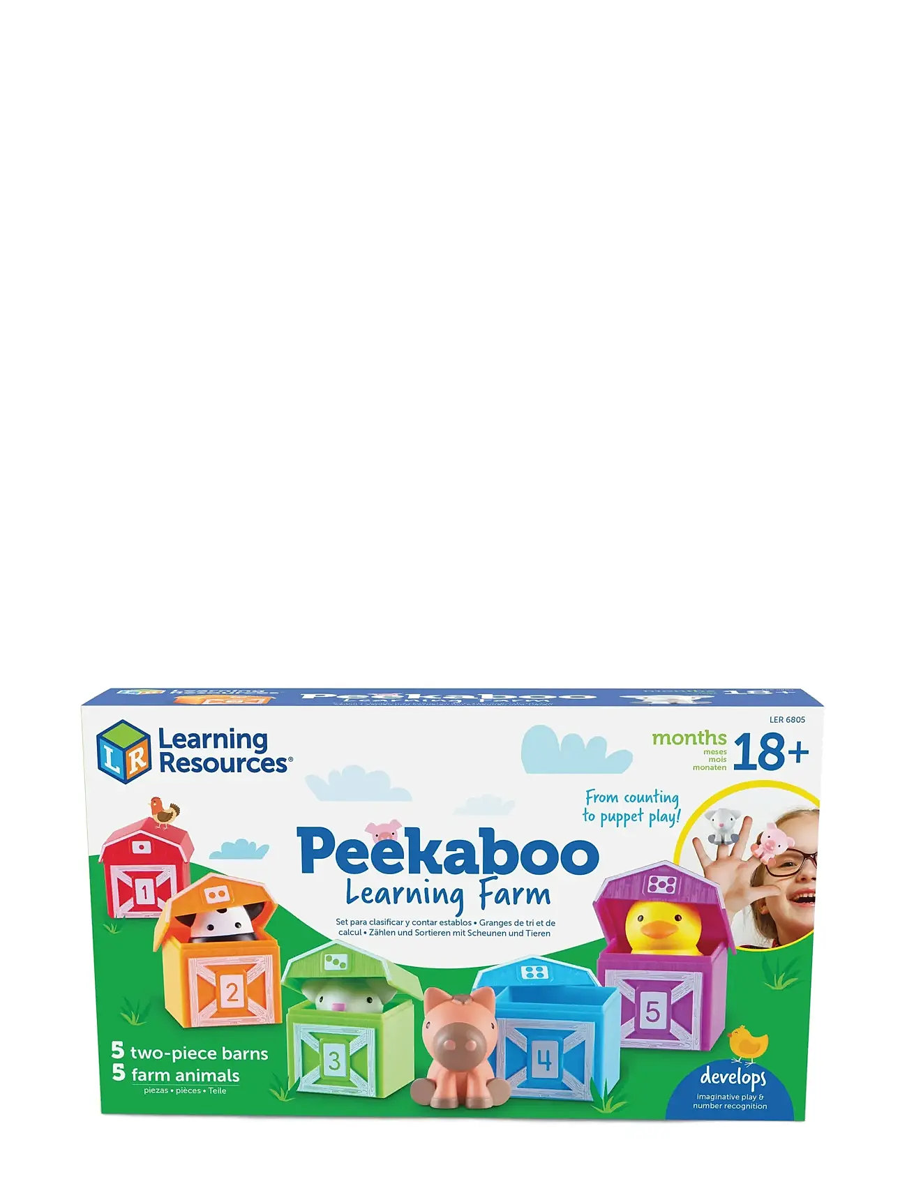 Peekaboo Learning Farm Toys Playsets & Action Figures Play Sets Pink Learning Resources