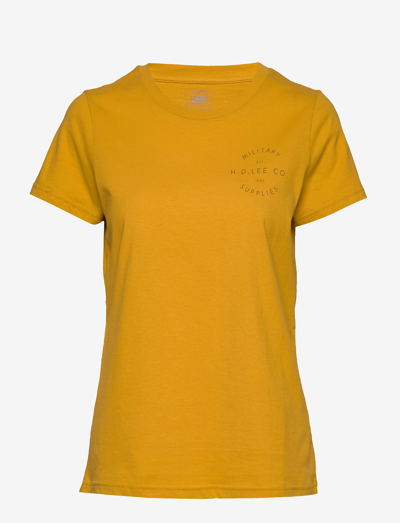 yellow graphic tee