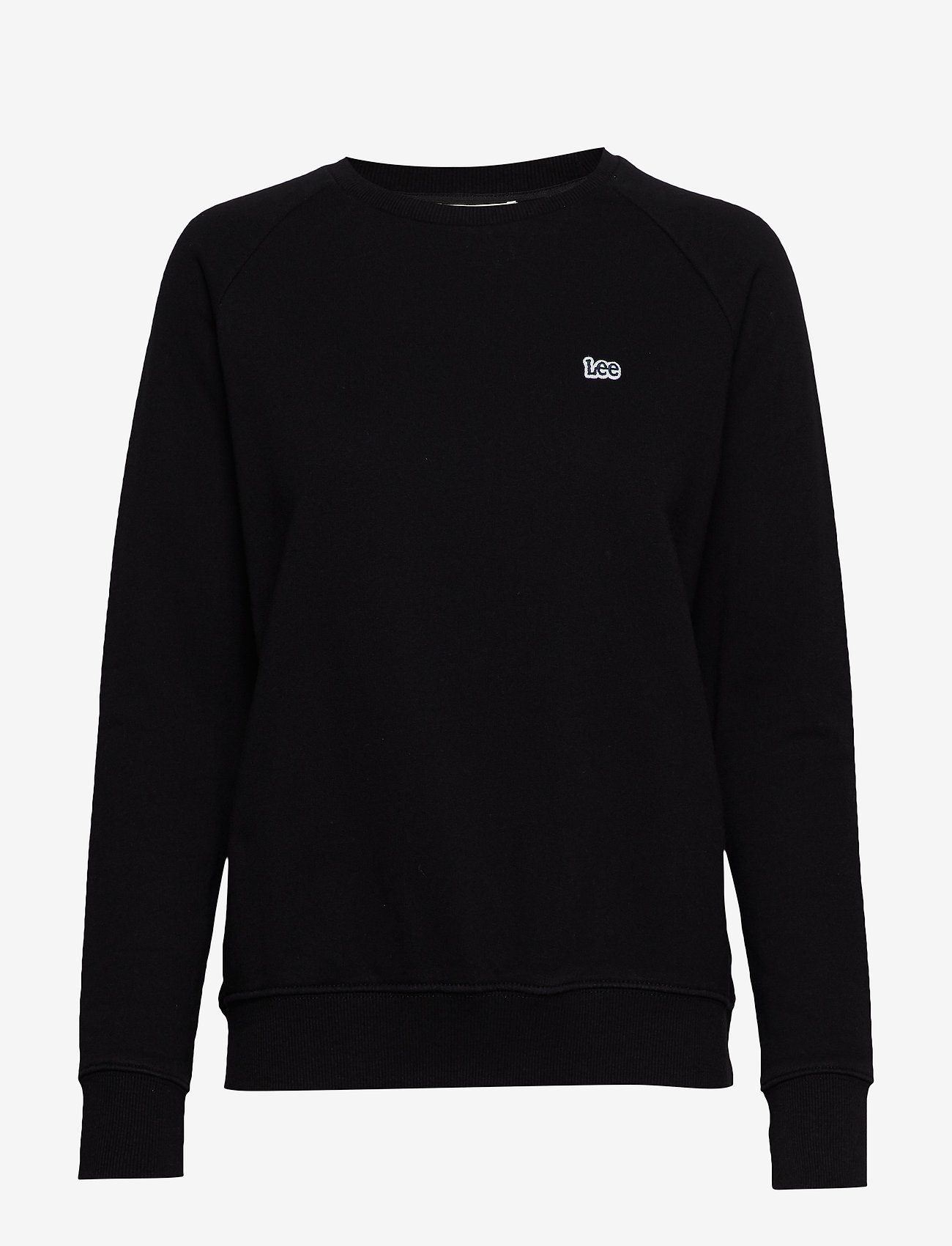 plain black crew neck