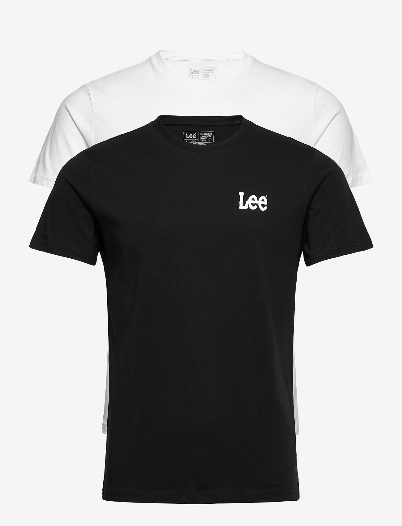 Lee Jeans - TWIN PACK GRAPHIC - koszulki w multipaku - black white - 0