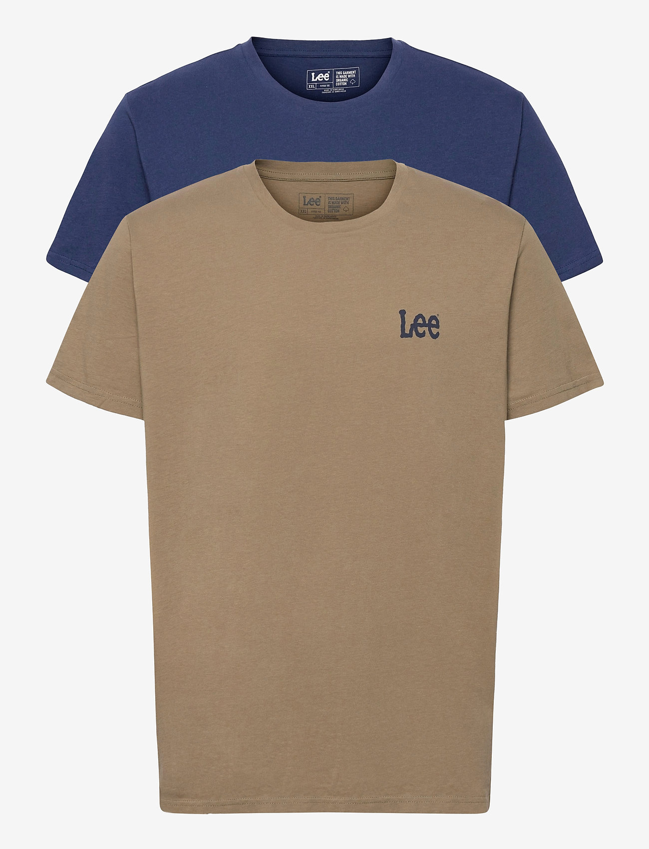 Lee Jeans - TWIN PACK GRAPHIC - podstawowe koszulki - green blue - 0