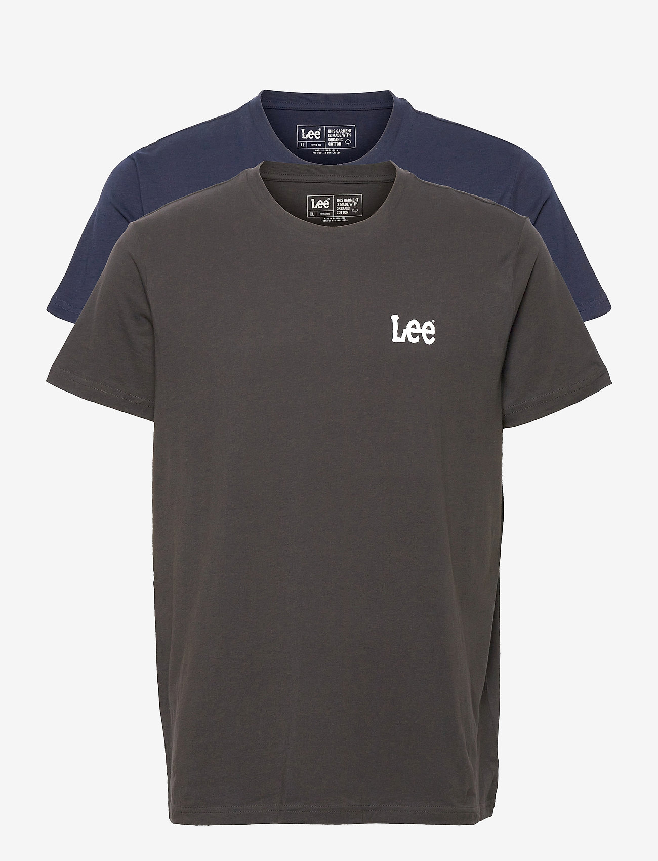 Lee Jeans - TWIN PACK GRAPHIC - koszulki w multipaku - black navy - 0
